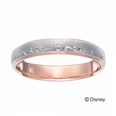 米奇與米妮系列雙色花紋結婚對戒