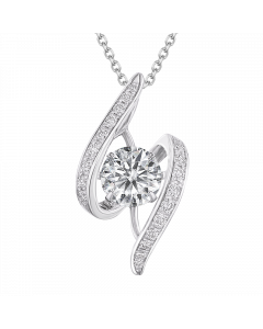 獻愛系列III 18K金 垂墜鑽石項鍊