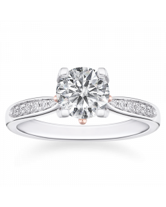 女王的秘密系列 14K白金 玫瑰金 皇冠設計鑽戒