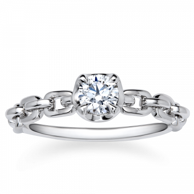 Love Link系列 PT950鉑金 環扣設計鑽戒