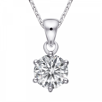 經典  18K金  單顆鑽石項鍊